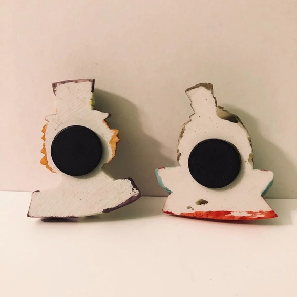 Vintage Refrigerator Magnets Clowns Set of 2 Fridge Magnets - Picture 2 of 12